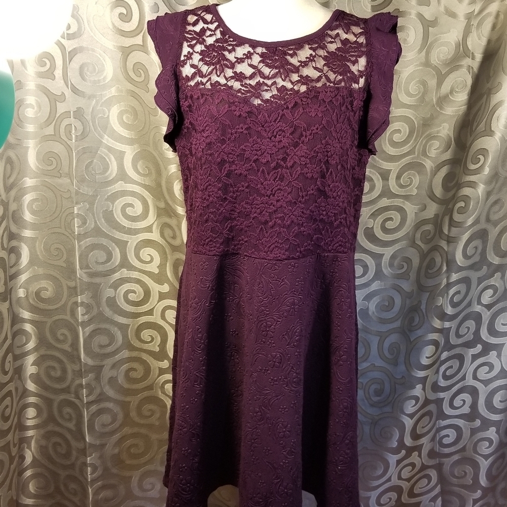 NWT Love squared plus size plum lace dress